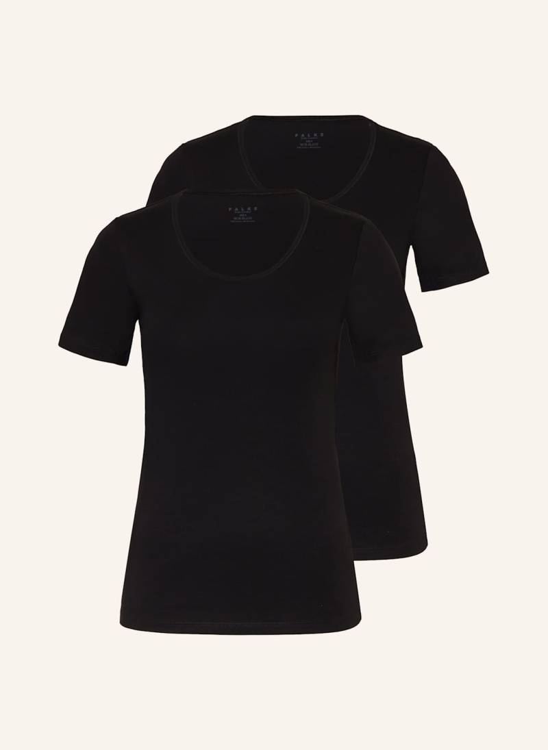 Falke 2er-Pack T-Shirts Daily Comfort schwarz von Falke