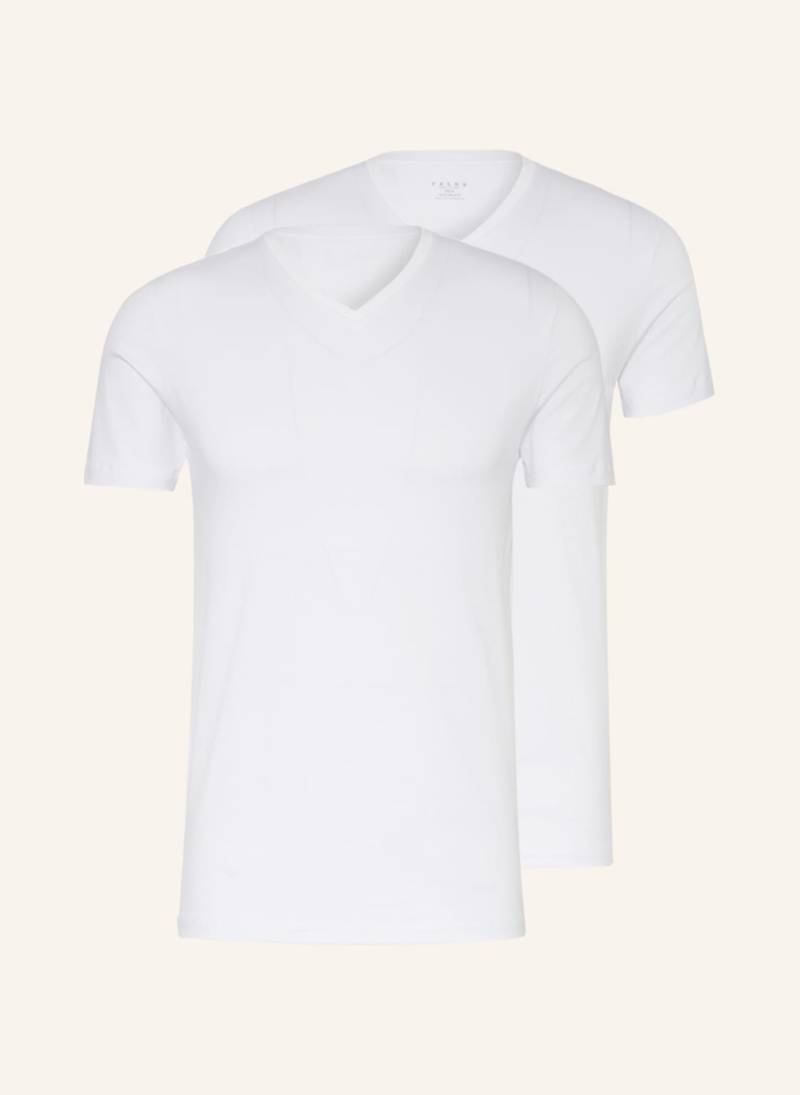 Falke 2er-Pack V-Shirts Daily Comfort weiss von Falke