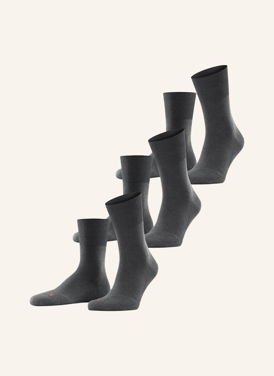 Falke 3er-Pack Socken Run braun von Falke