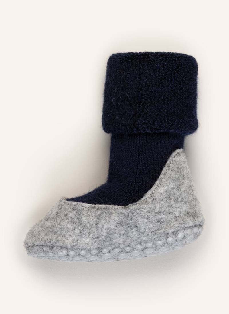 Falke Stopper-Socken Cosyshoe Aus Merinowolle blau von Falke