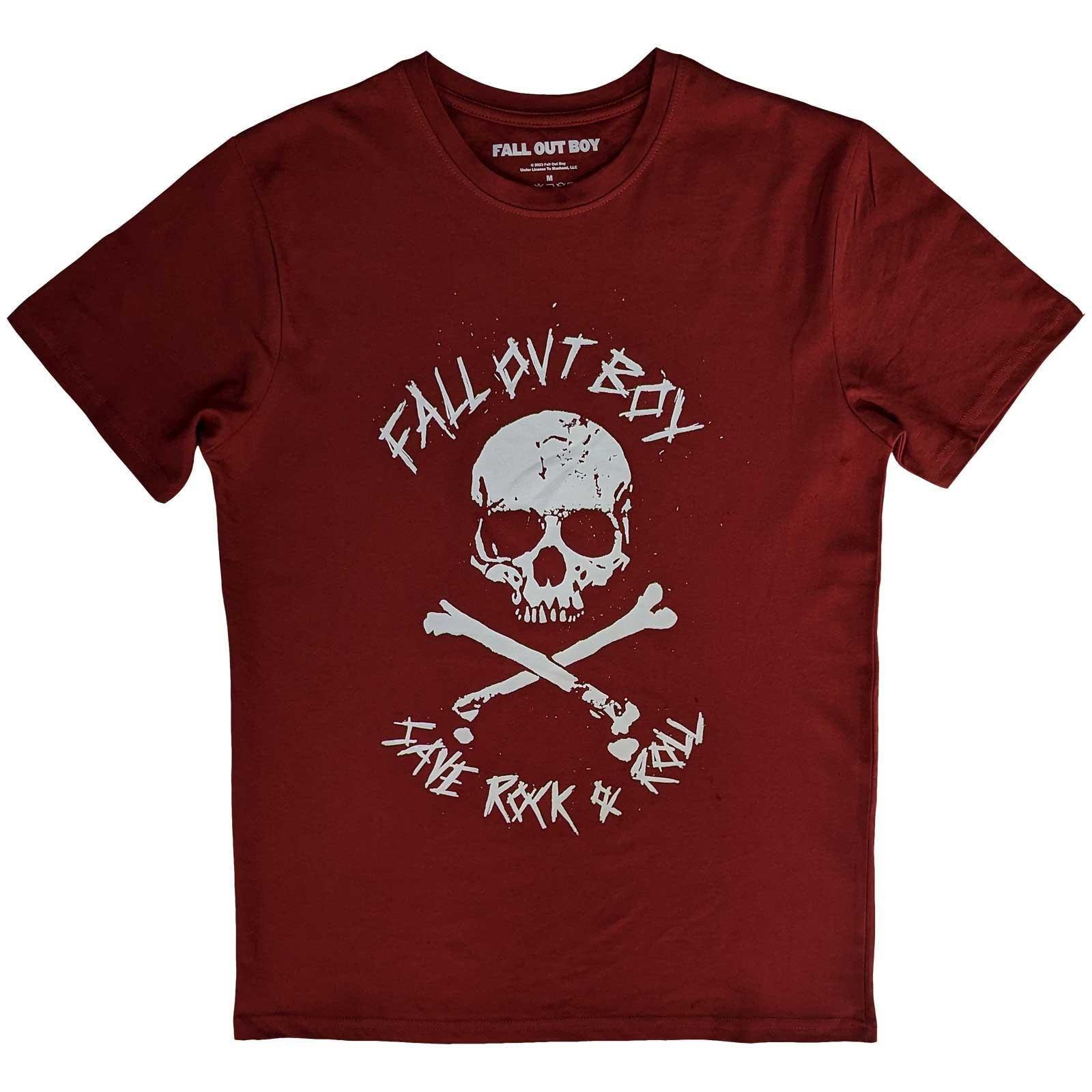 Save Rock And Roll Tshirt Damen Rot Bunt M von Fall Out Boy