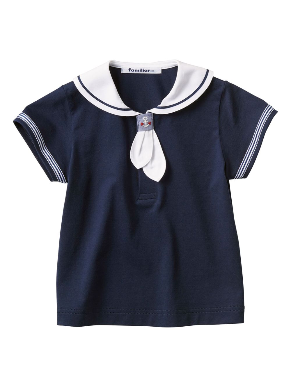 Familiar sailor-collar polo shirt - Blue von Familiar
