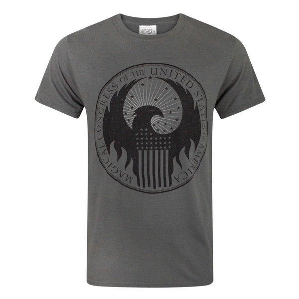 Macusa Symbol Tshirt Herren Charcoal Black L von Fantastic Beasts And Where To Find Them