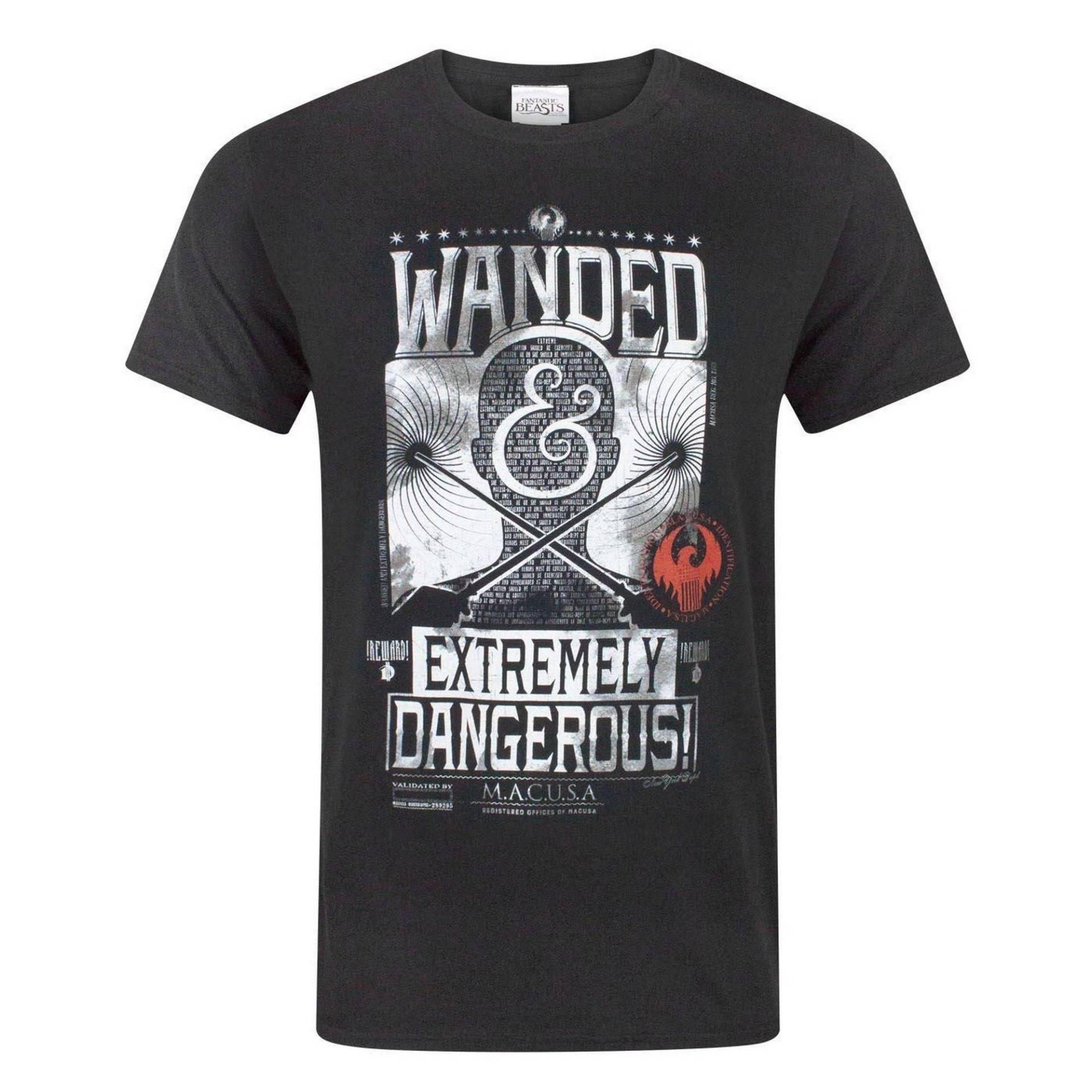 Wanded Tshirt Herren Schwarz L von Fantastic Beasts And Where To Find Them