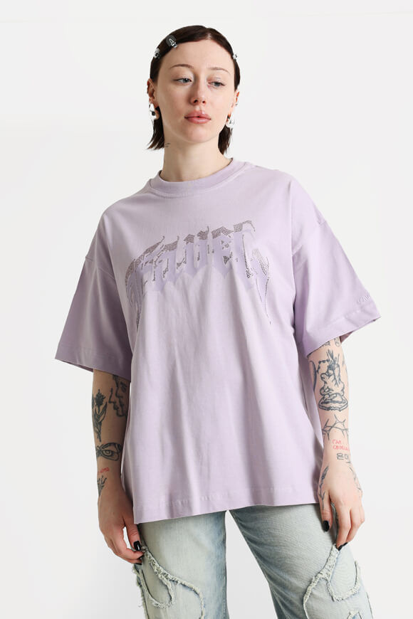 Favela Aves Rhinestone Oversize T-Shirt | Lilac | Damen | M Favela Aves Rhinestone Oversize T-Shirt | Lilac | Damen | M von Favela