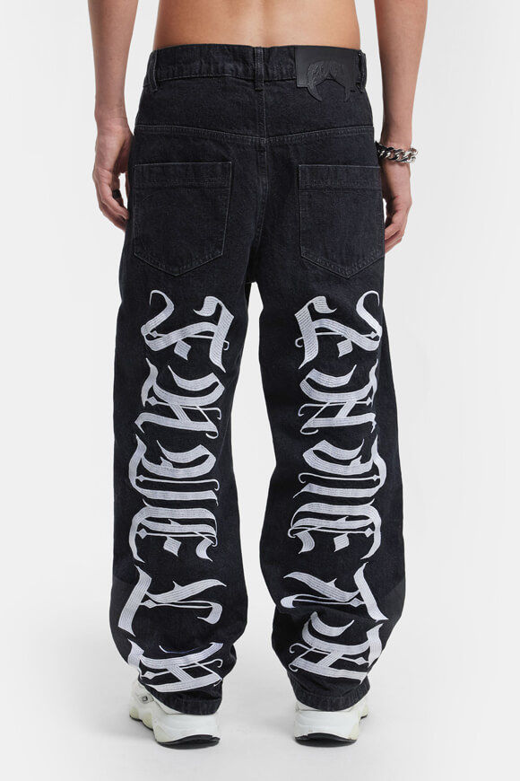 Favela Baggy Fit Jeans | Black Denim | Herren  | 28 von Favela