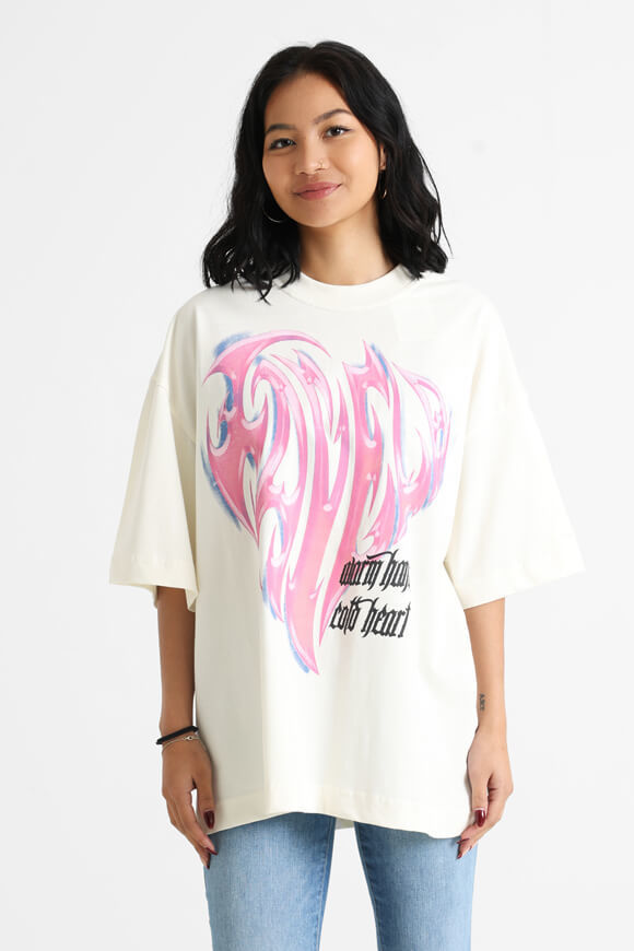 Favela Cold Hearts Oversize T-Shirt | Vanilla | Damen | XS Favela Cold Hearts Oversize T-Shirt | Vanilla | Damen | XS von Favela
