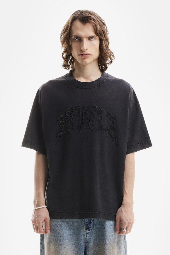 Favela Ribcage Rhinestone Oversize T-Shirt | Black Washed | Herren | XL Favela Ribcage Rhinestone Oversize T-Shirt | Black Washed | Herren | XL von Favela