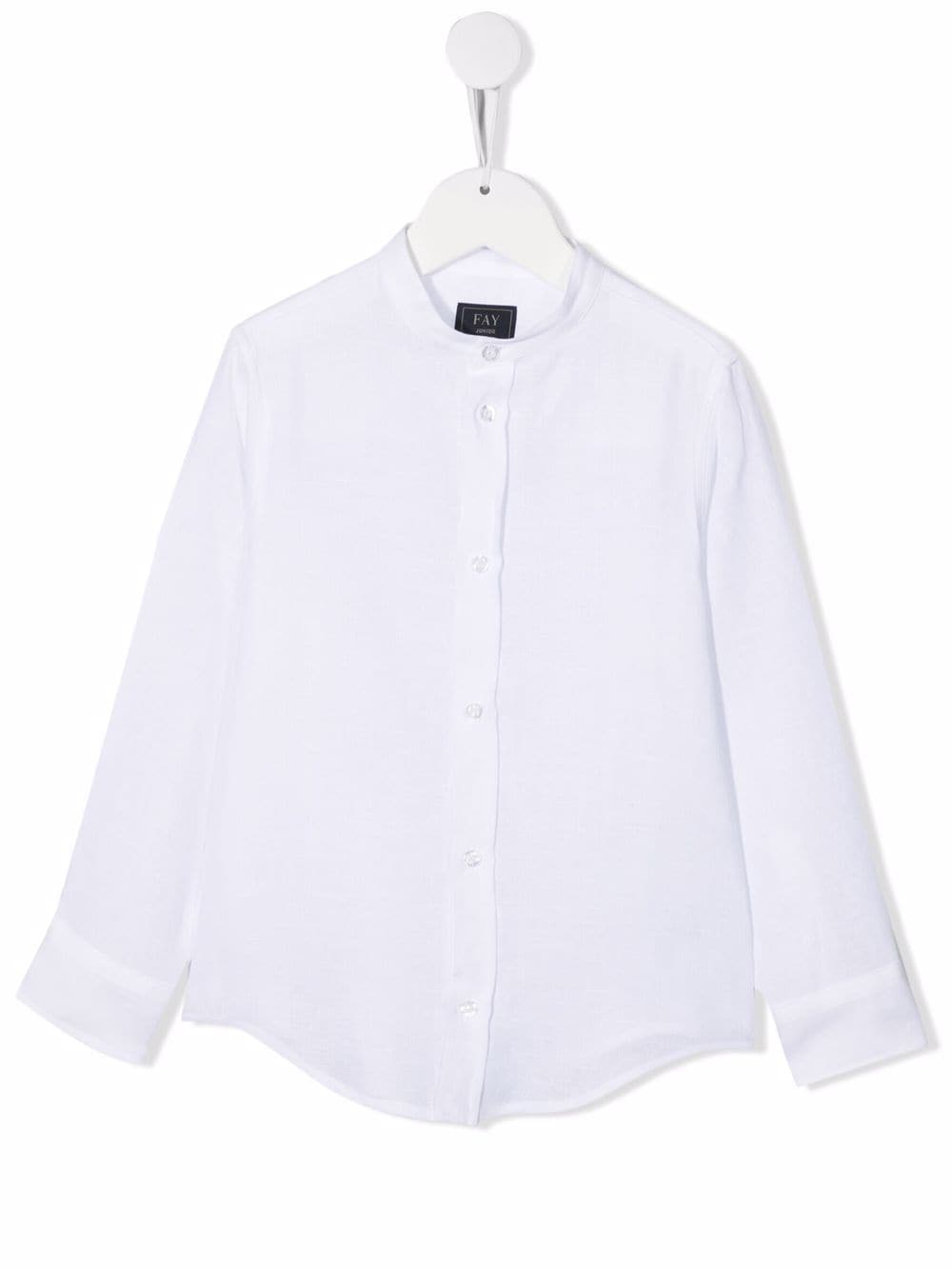 Fay Kids collarless buttoned shirt - White von Fay Kids