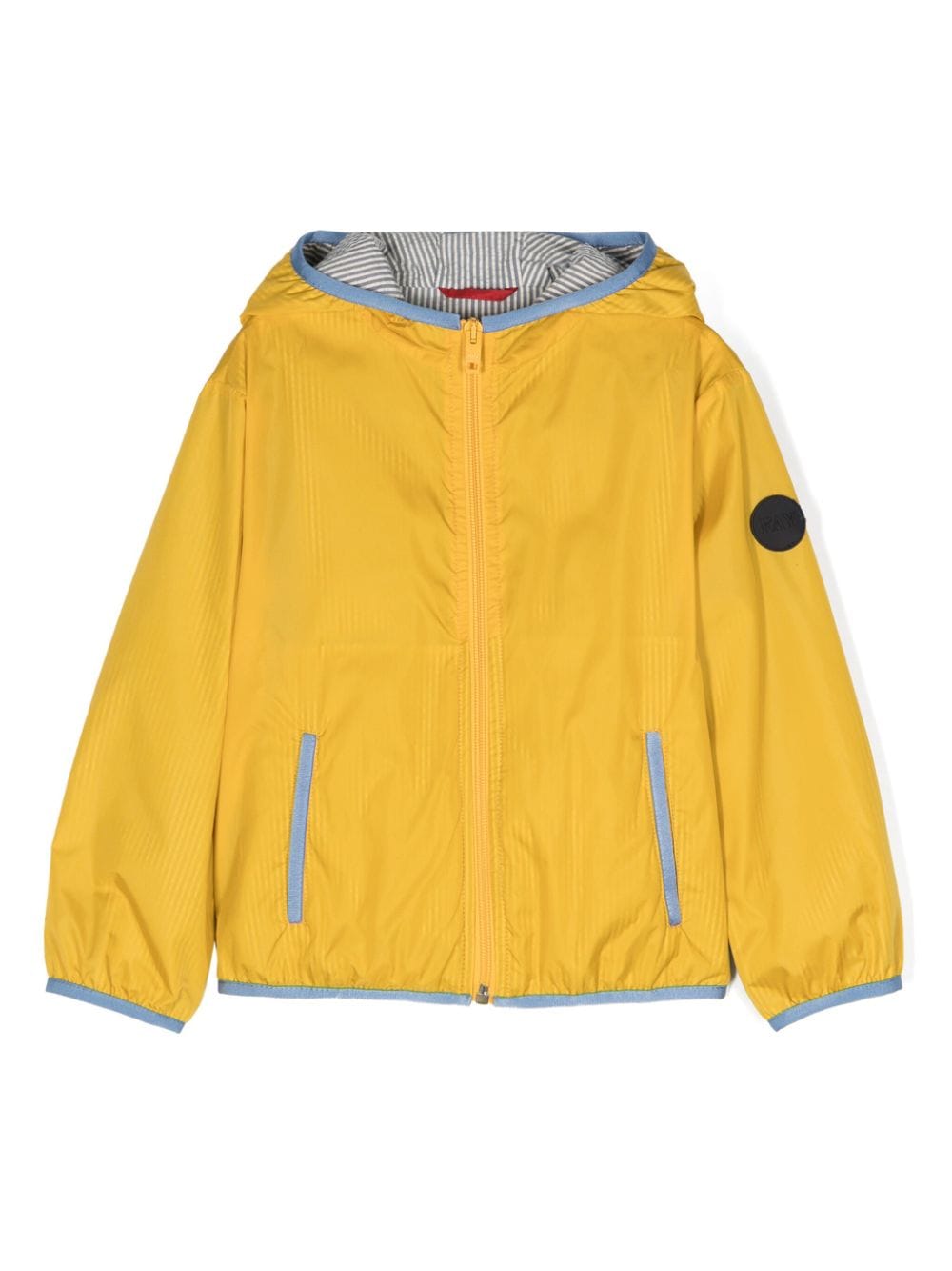 Fay Kids logo-appliqué hooded jacket - Yellow von Fay Kids