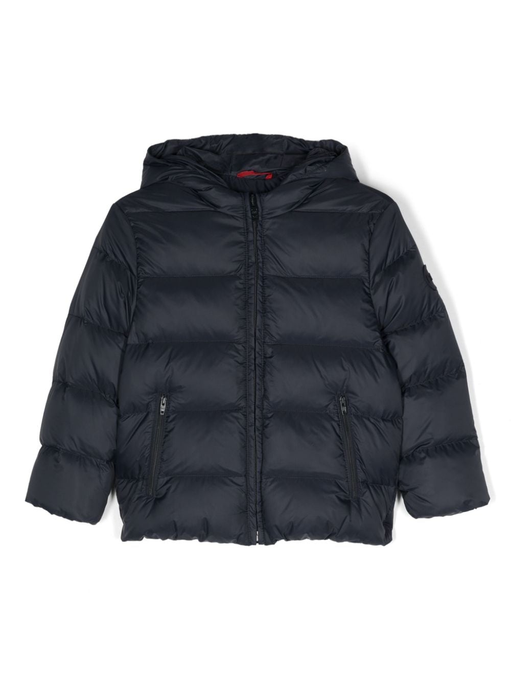 Fay Kids logo-patch padded coat - Blue von Fay Kids