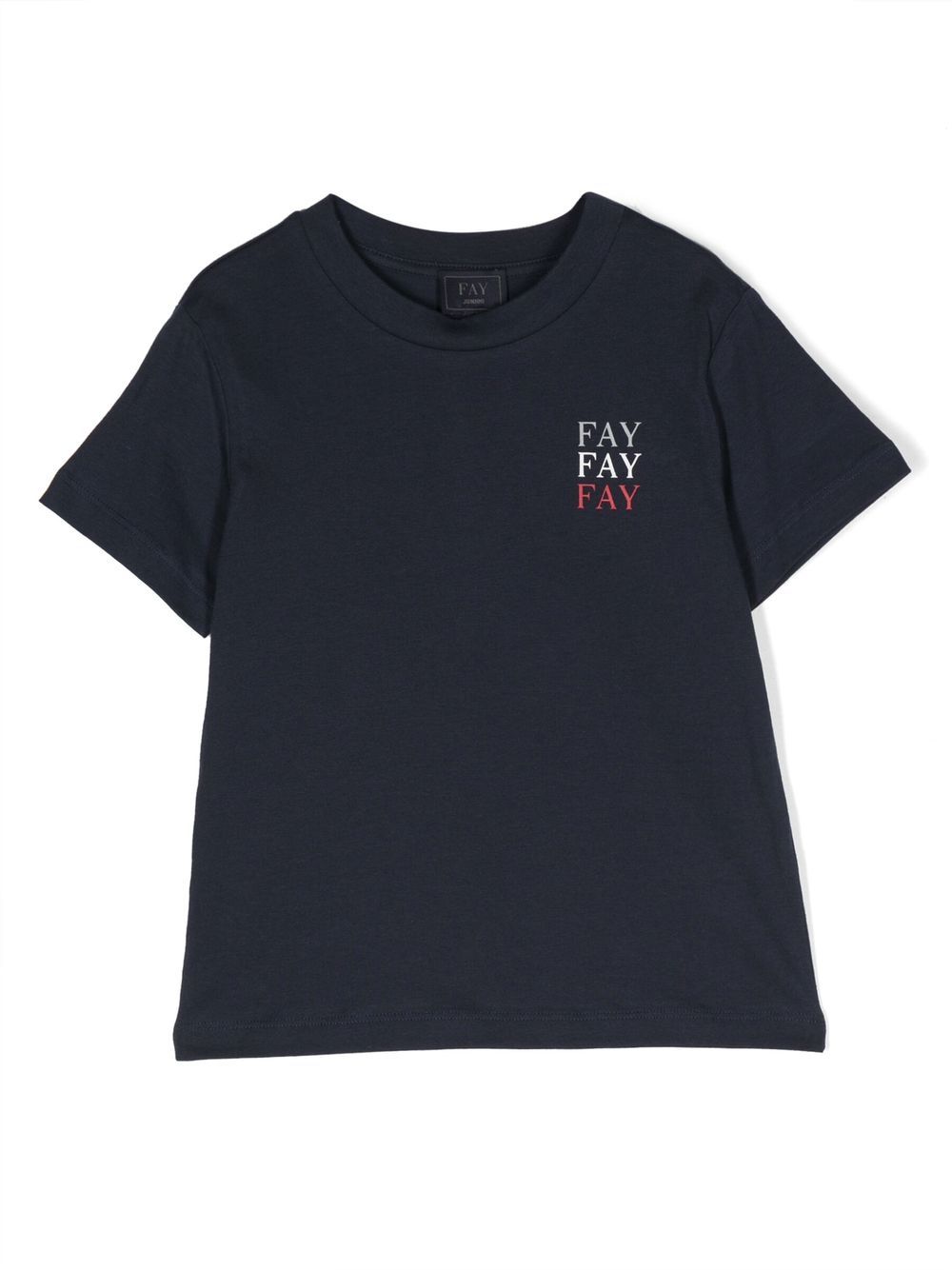 Fay Kids logo-print cotton T-shirt - Blue von Fay Kids