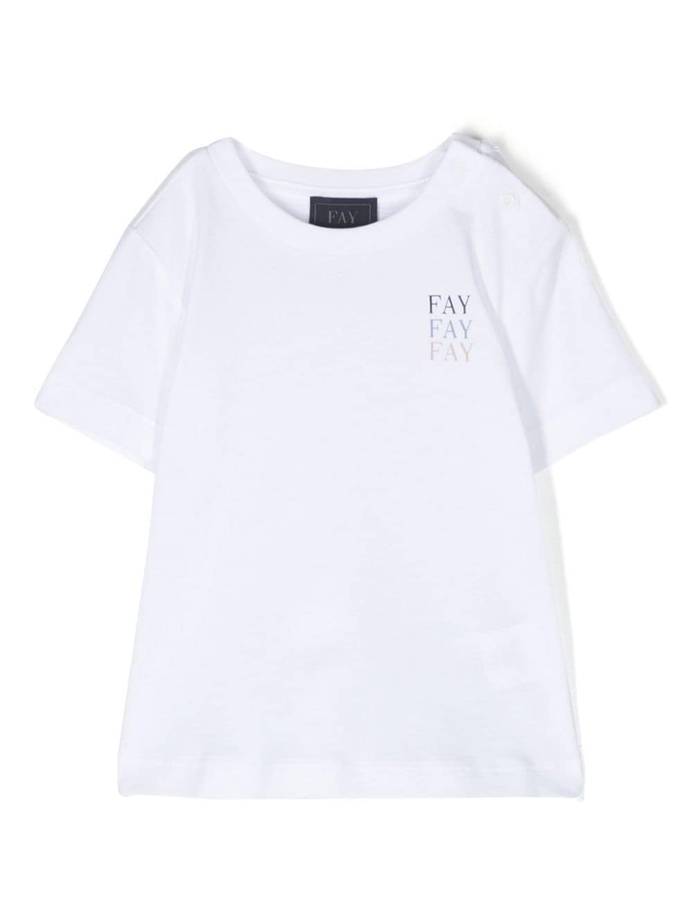 Fay Kids logo-print cotton T-shirt - White von Fay Kids