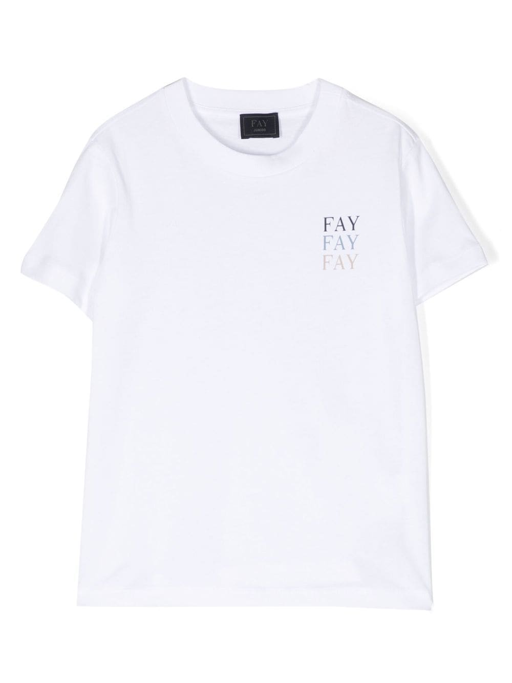Fay Kids logo-print cotton T-shirt - White von Fay Kids