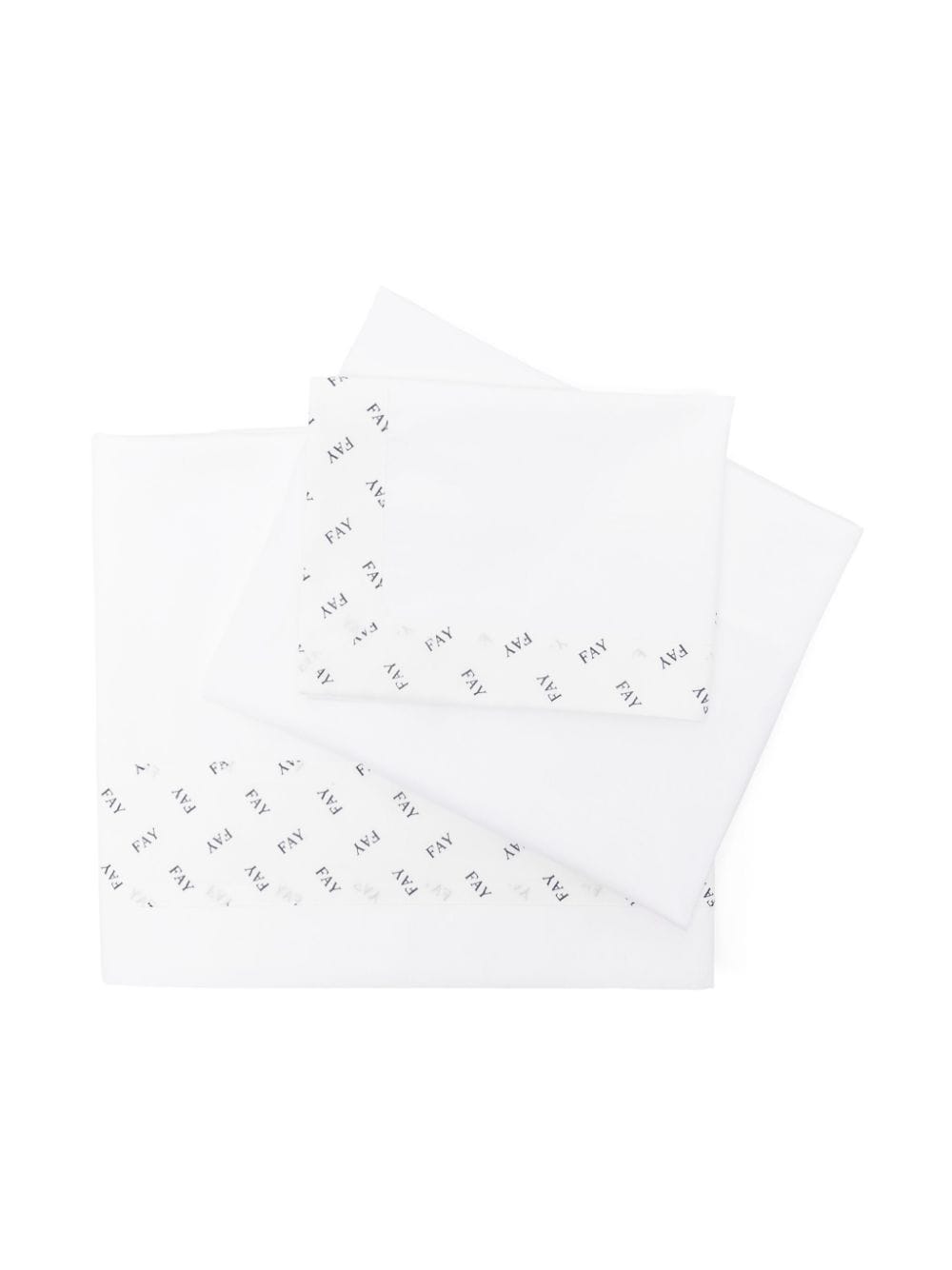 Fay Kids logo-print cotton sheets (set of two) - White von Fay Kids
