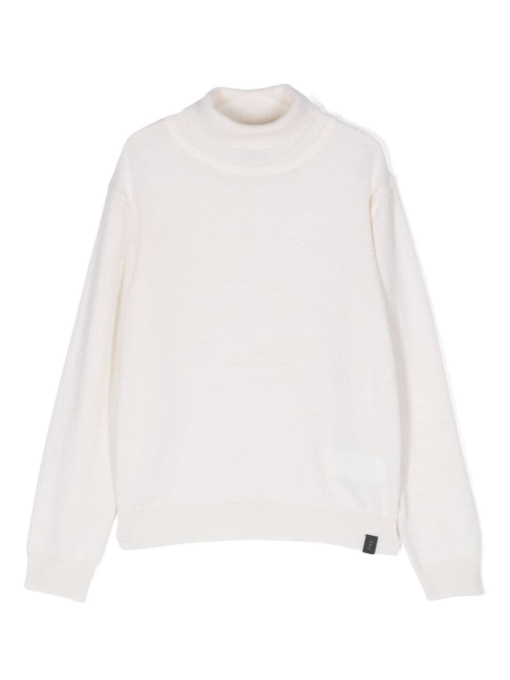 Fay Kids mock-neck wool-cashmere blend jumper - White von Fay Kids