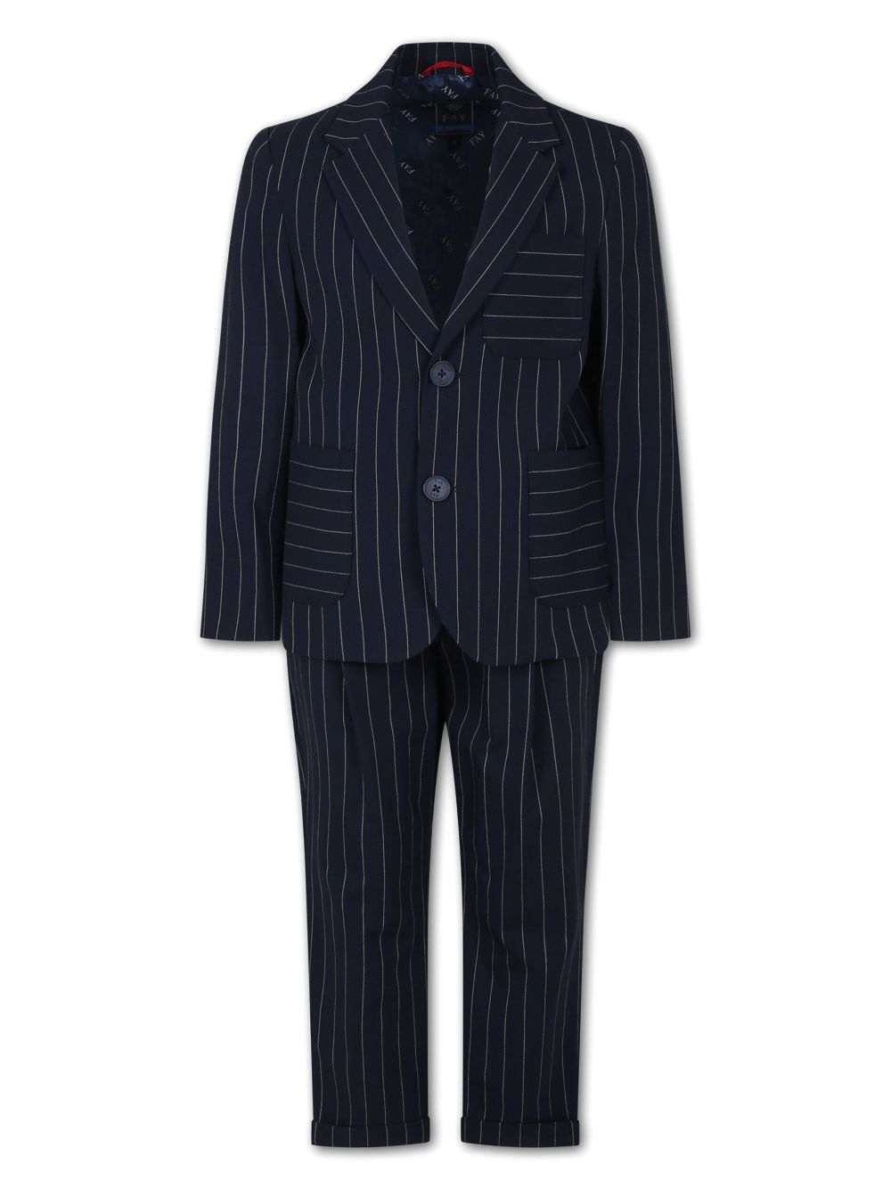 Fay Kids pinstriped two-piece suit - Blue von Fay Kids