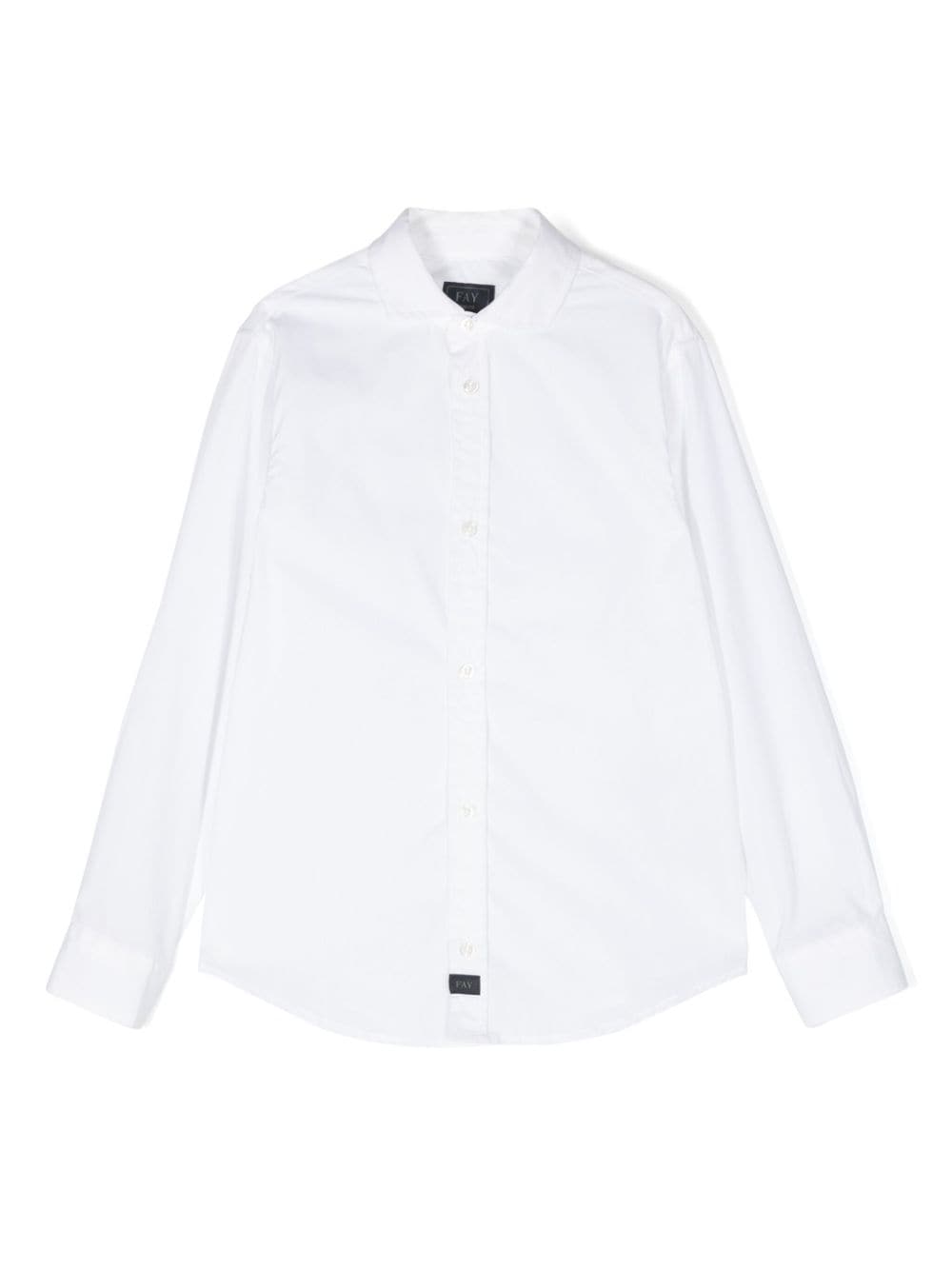 Fay Kids poplin longsleeved shirt - White von Fay Kids