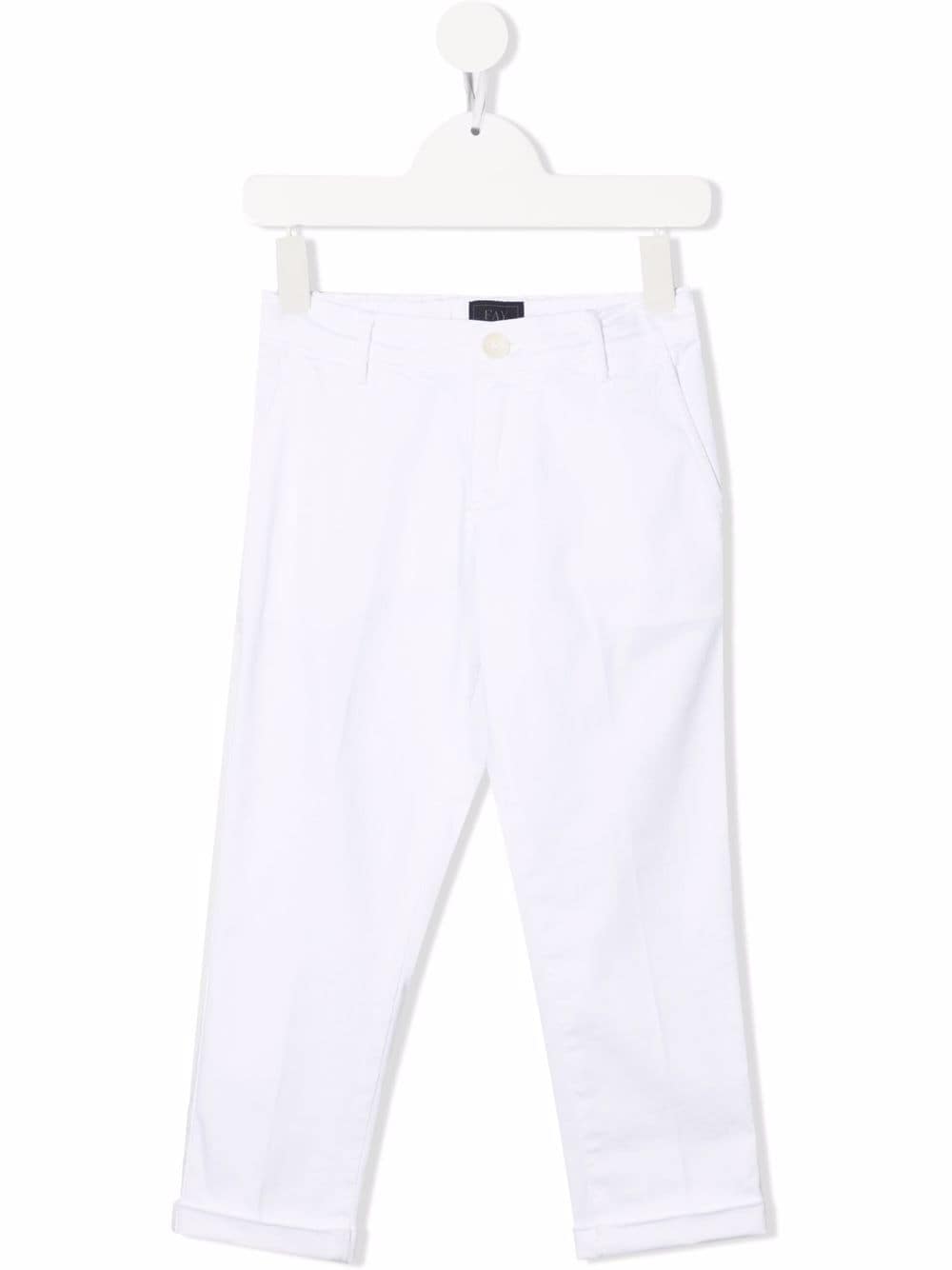 Fay Kids slim-fit chinos - White von Fay Kids