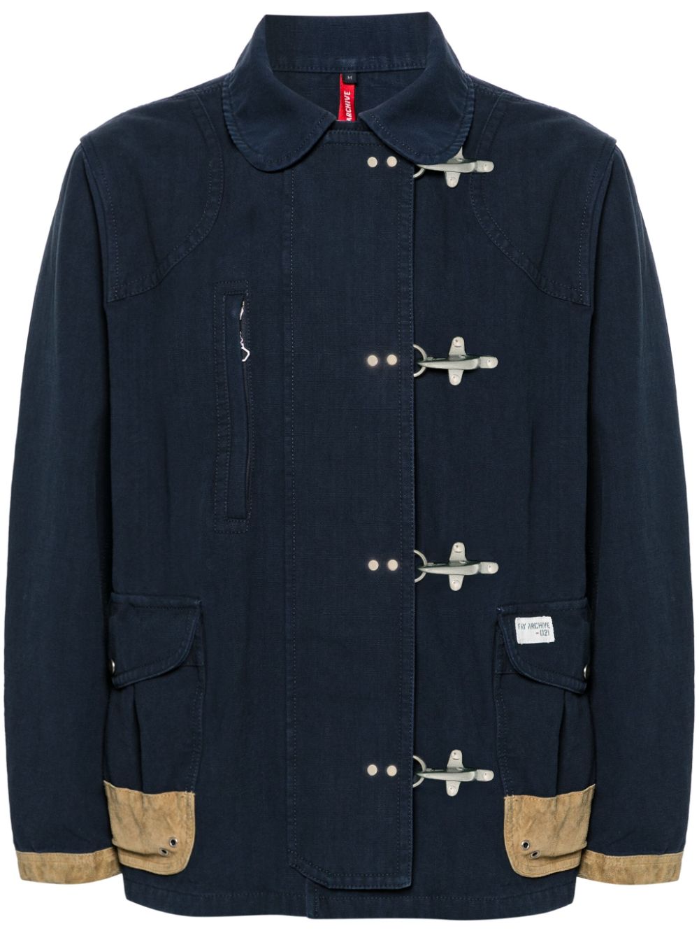 Fay 4 Gancini Archive cotton jacket - Blue von Fay