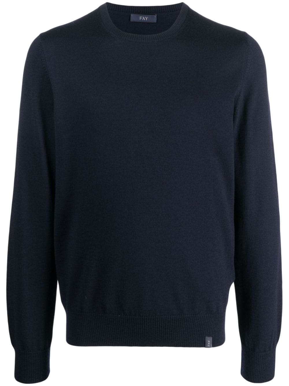 Fay crew-neck virgin wool jumper - Blue von Fay