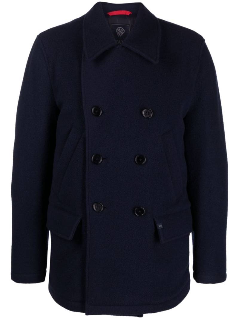 Fay double-breasted wool-blend jacket - Blue von Fay