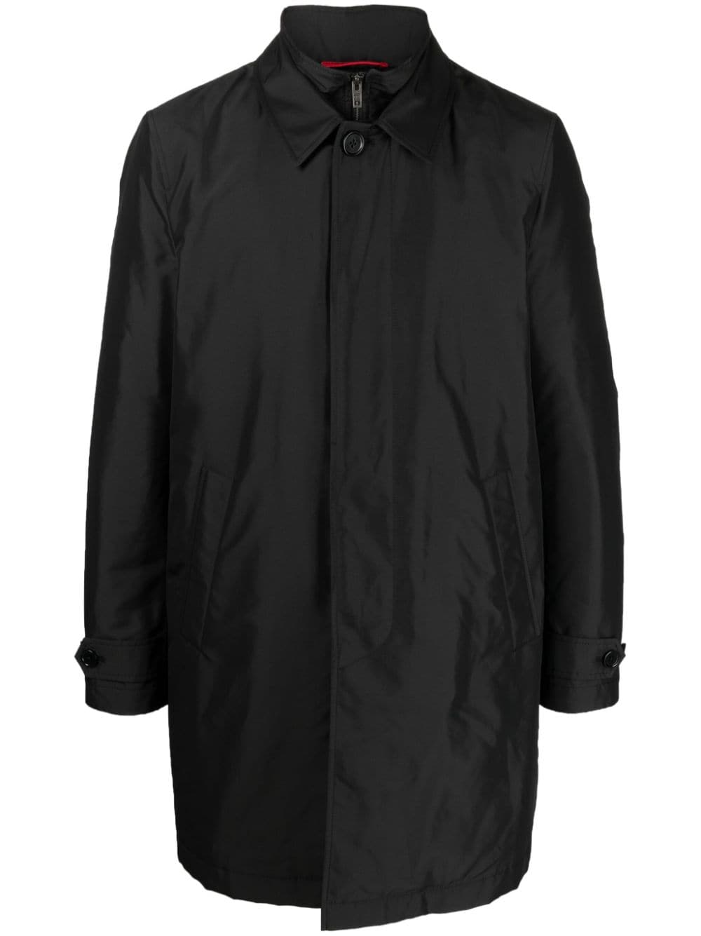 Fay double-layer camp-collar coat - Black von Fay