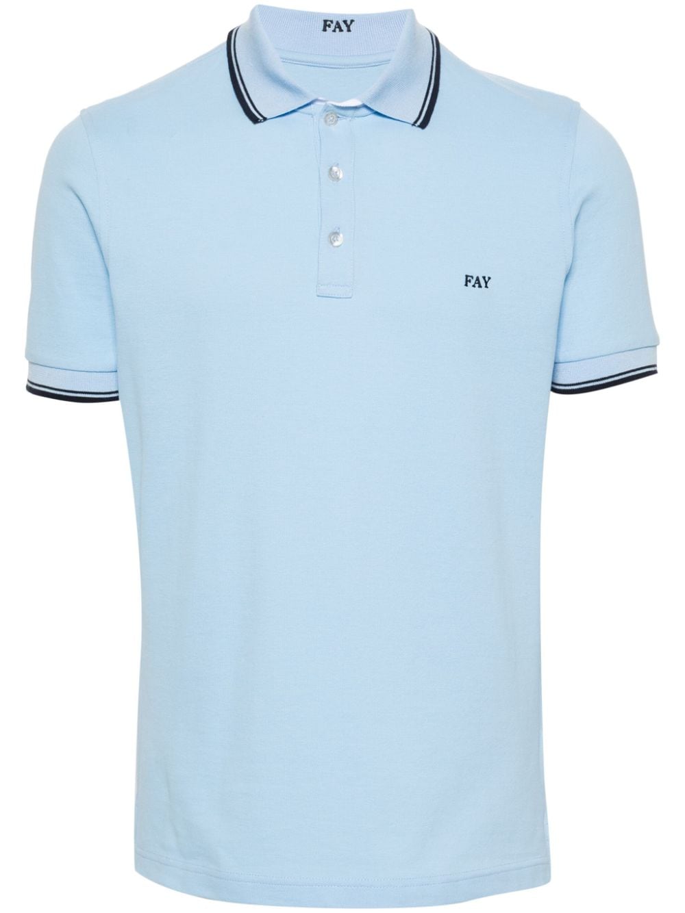 Fay embroidered-logo polo shirt - Blue von Fay