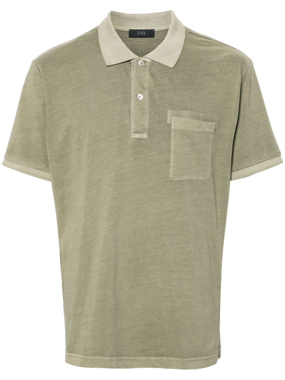 Fay logo-embroidered polo shirt - Green von Fay