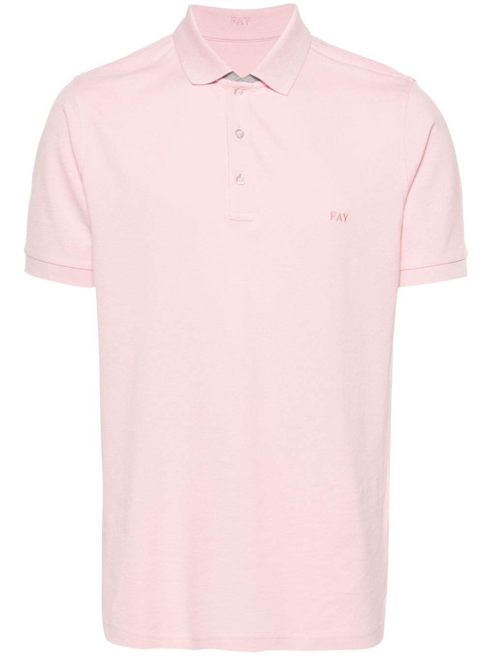 Fay logo-embroidered polo shirt - Pink von Fay