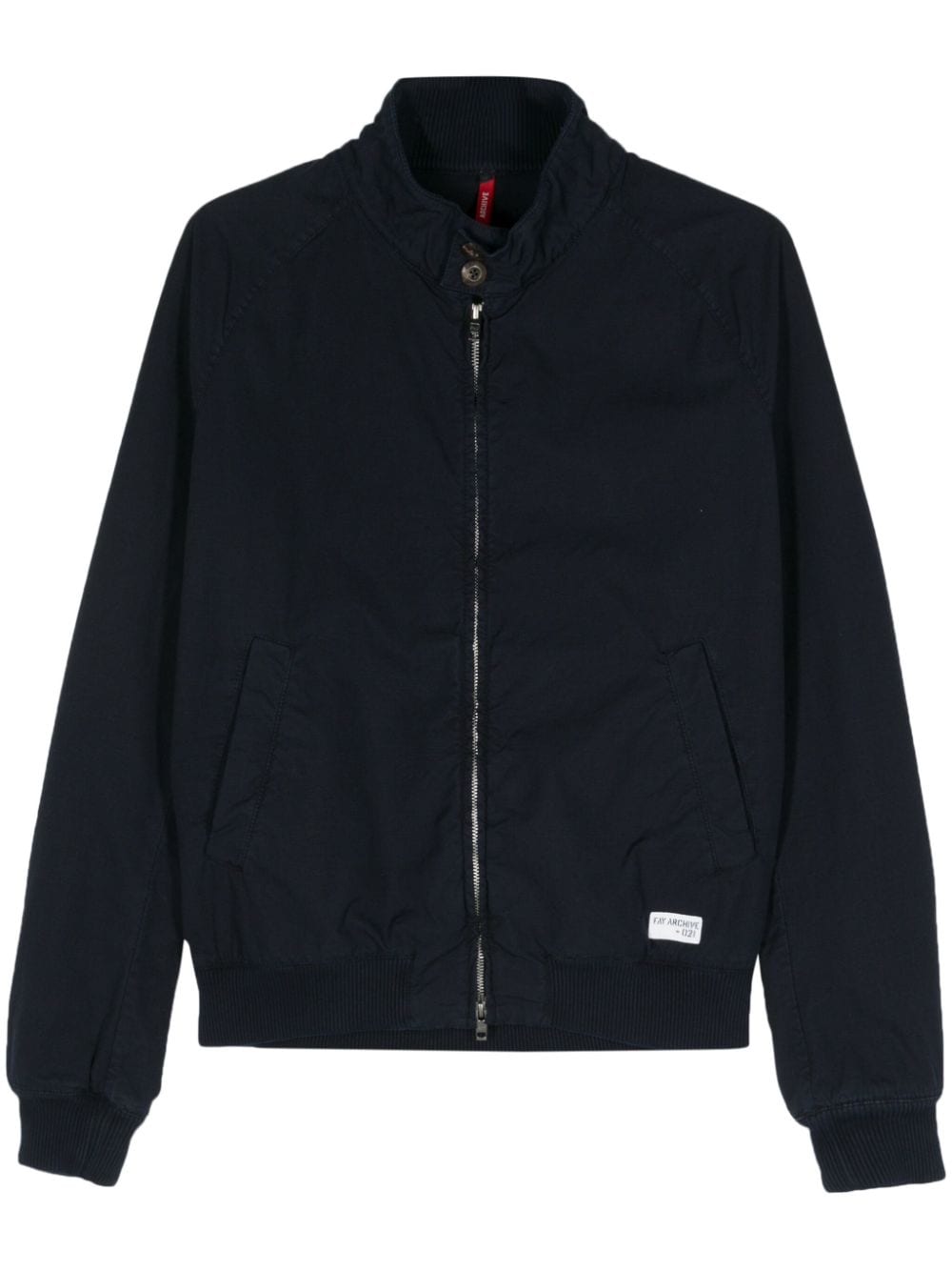 Fay logo-patch ripstop jacket - Blue von Fay