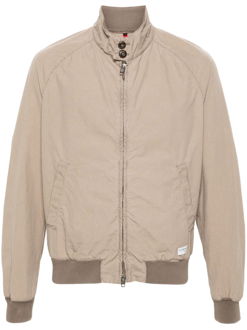 Fay logo-patch ripstop jacket - Neutrals von Fay