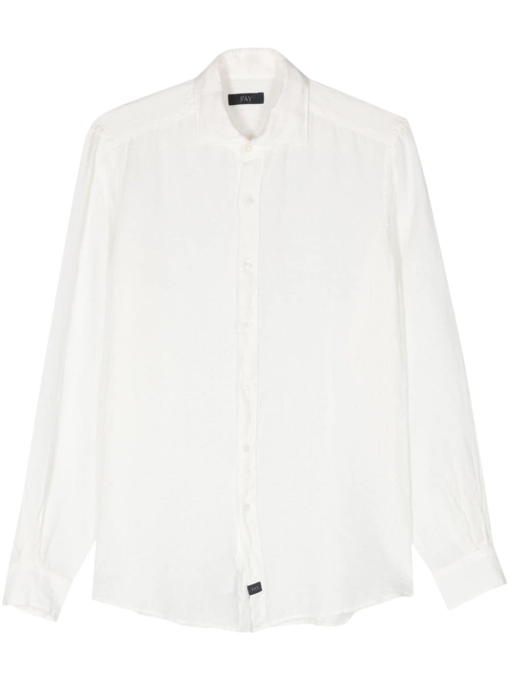 Fay long-sleeves linen shirt - White von Fay