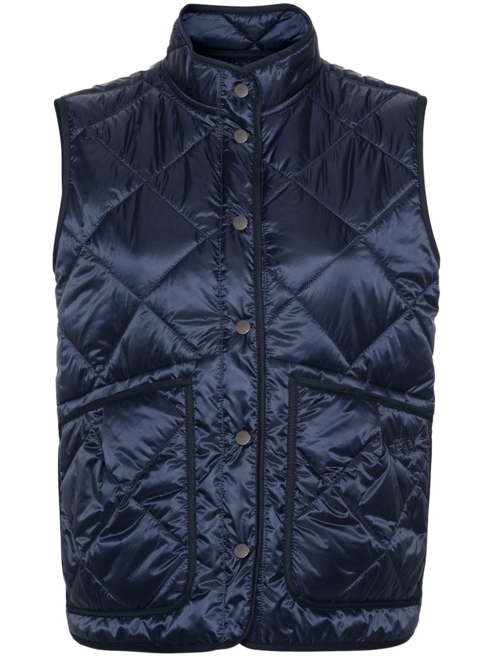 Fay quilted padded gilet - Blue von Fay