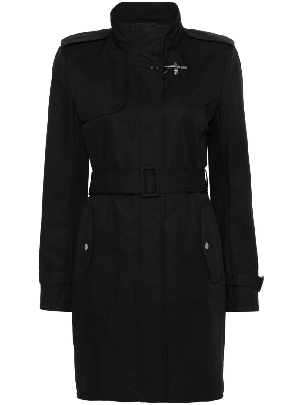 Fay single-breasted coat - Black von Fay