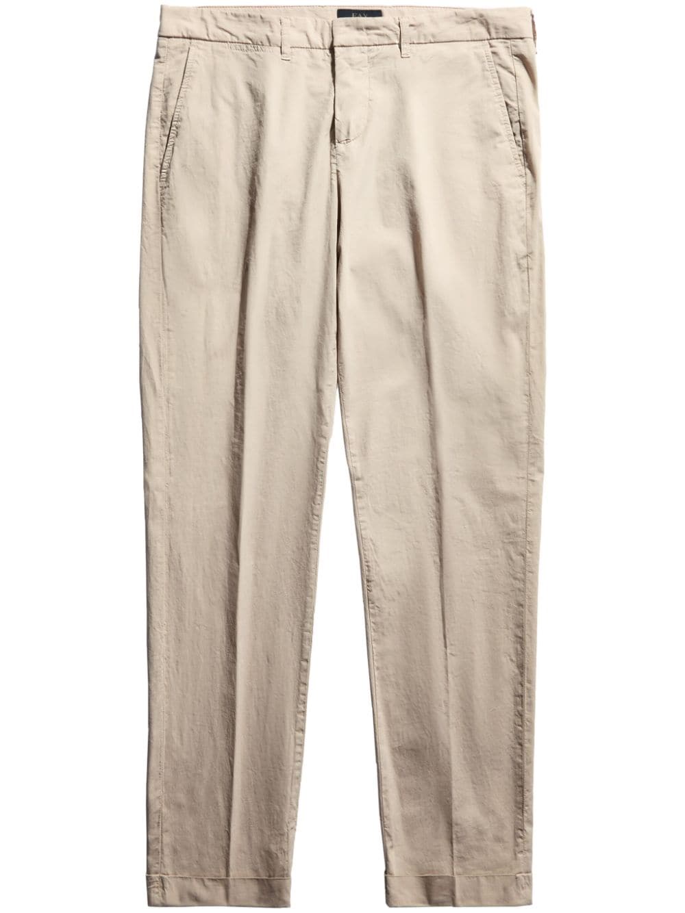 Fay straight-leg cotton chinos - Neutrals von Fay