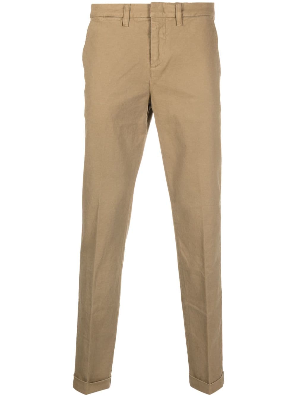 Fay stretch-cotton tapered chino trousers - Brown von Fay