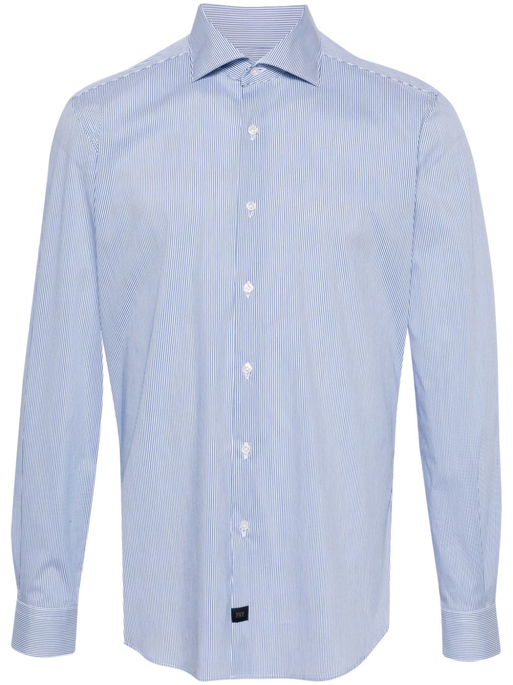 Fay striped poplin shirt - Blue von Fay