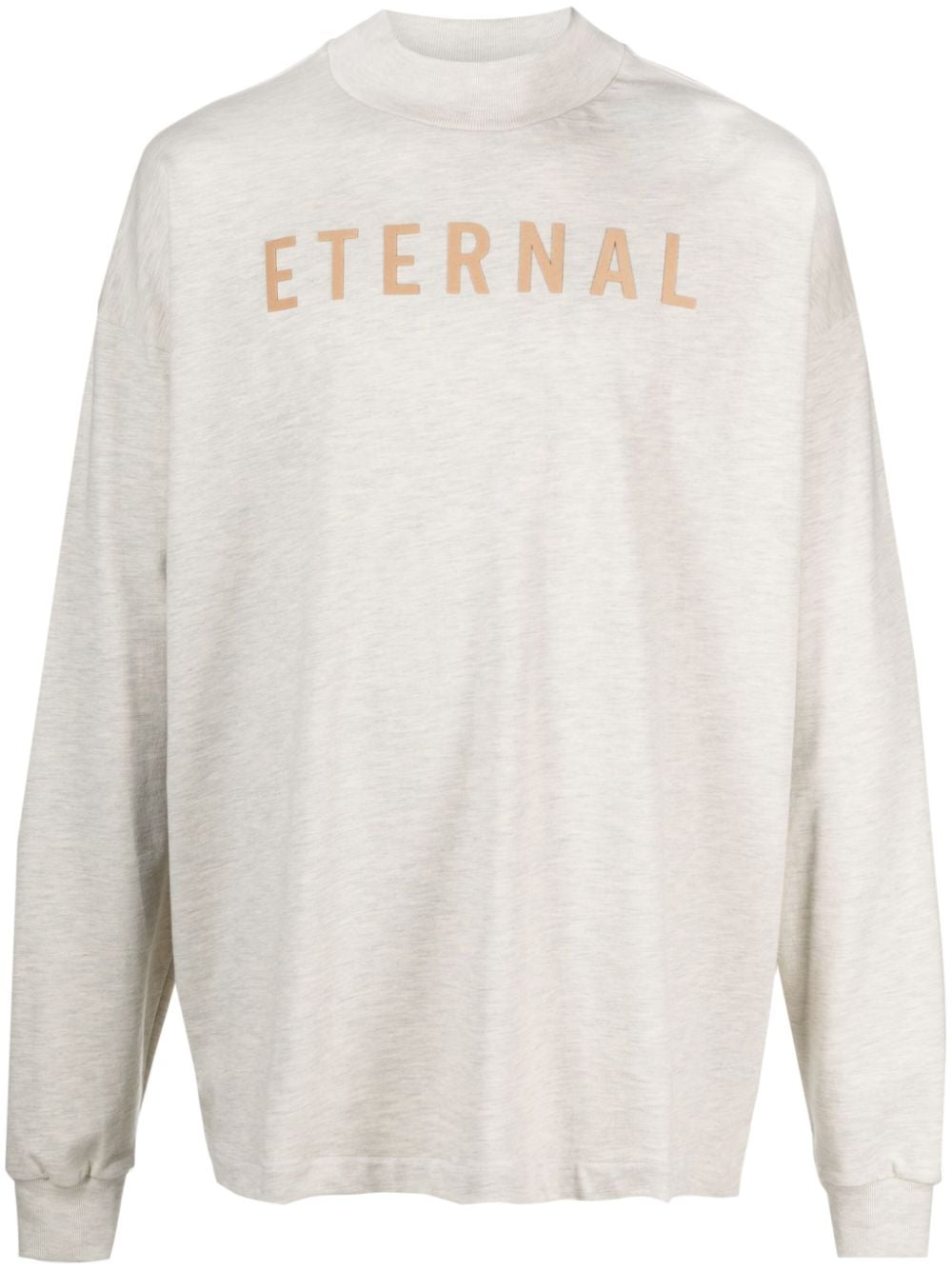 Fear Of God LS flocked-motif long-sleeve T-shirt - Grey von Fear Of God