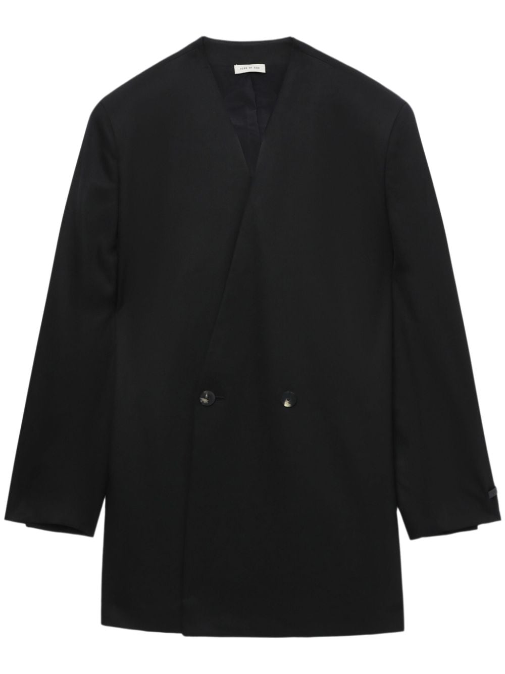 Fear Of God collarless double-breasted blazer - Black von Fear Of God