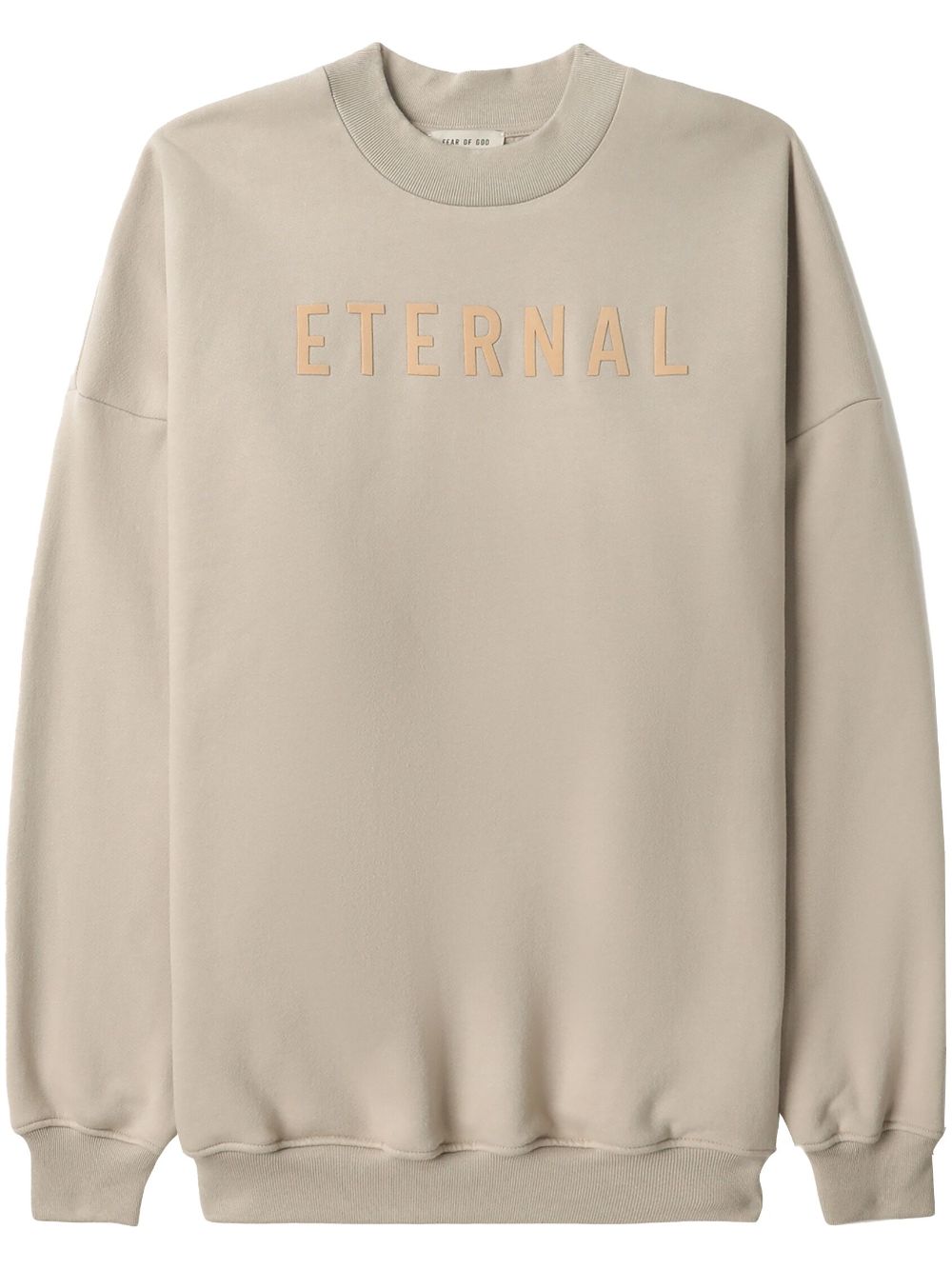 Fear Of God logo-embroidered long-sleeved cotton sweatshirt - Neutrals von Fear Of God