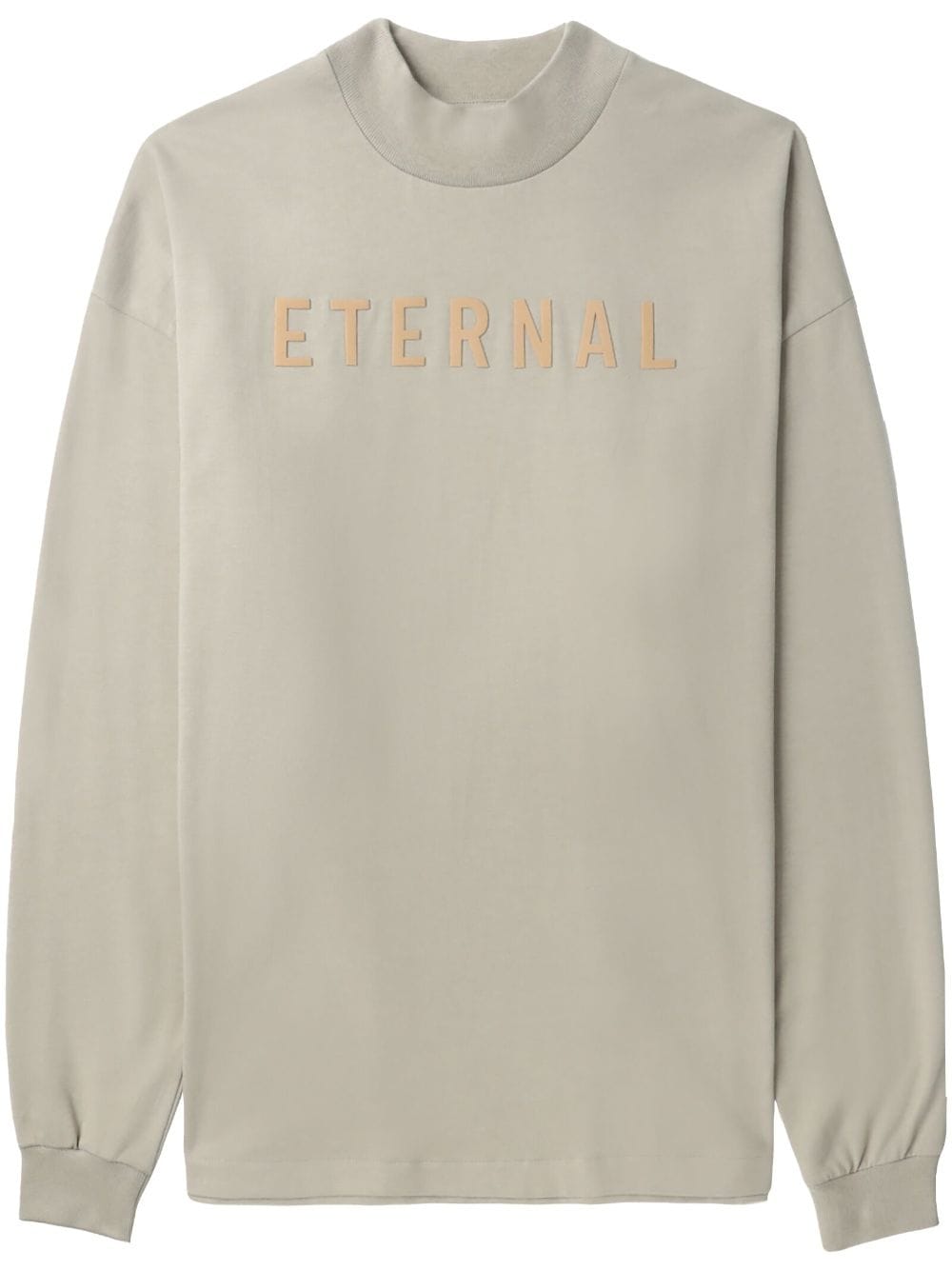 Fear Of God logo-embroidered long-sleeved cotton sweatshirt - Neutrals von Fear Of God