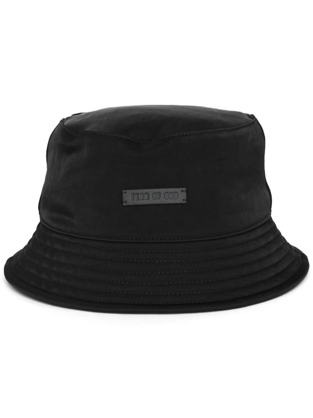 Fear Of God logo-plaque tonal-design bucket hat - Black von Fear Of God
