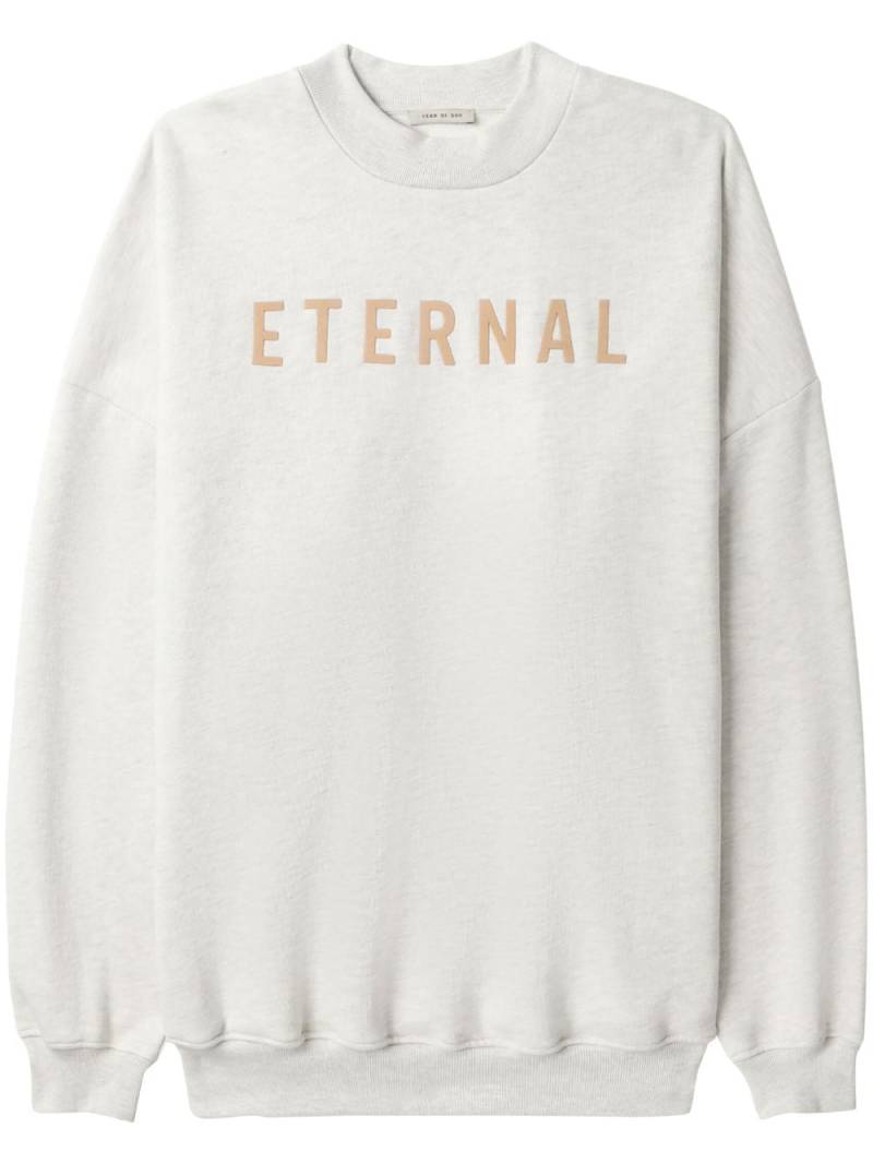 Fear Of God logo-print long-sleeved cotton sweatshirt - Neutrals von Fear Of God