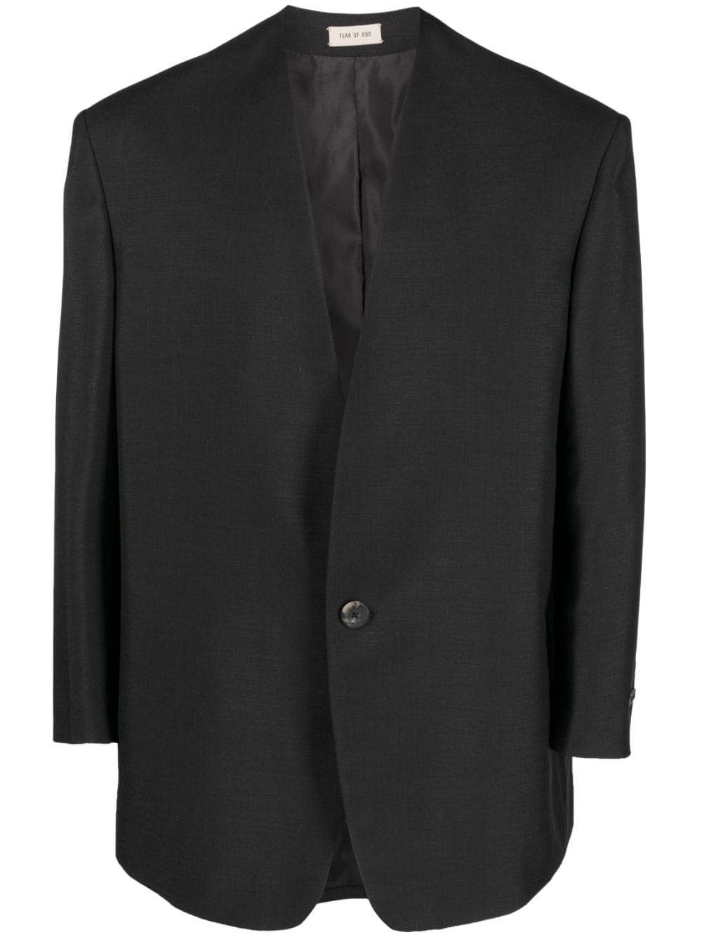 Fear Of God single-breasted collarless blazer - Black von Fear Of God