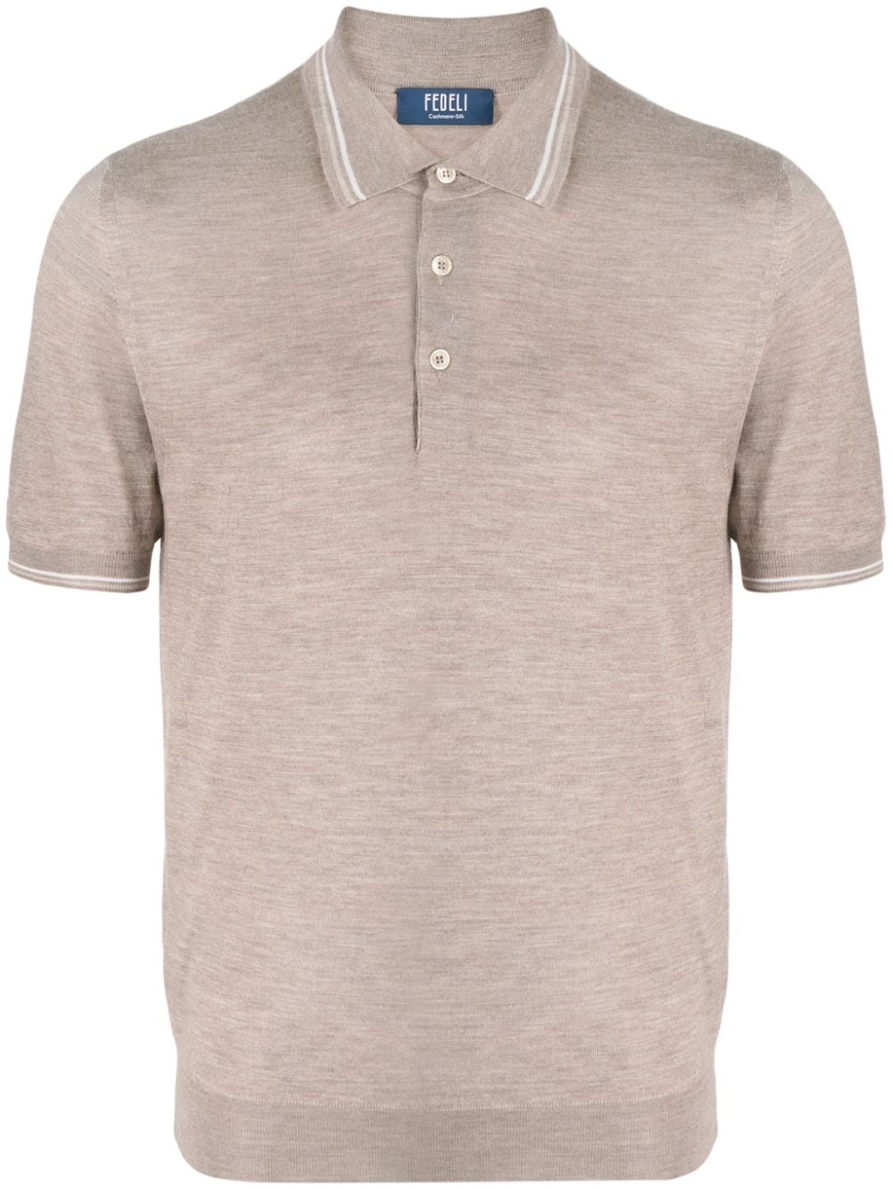 Fedeli Eton mélange polo shirt - Neutrals von Fedeli