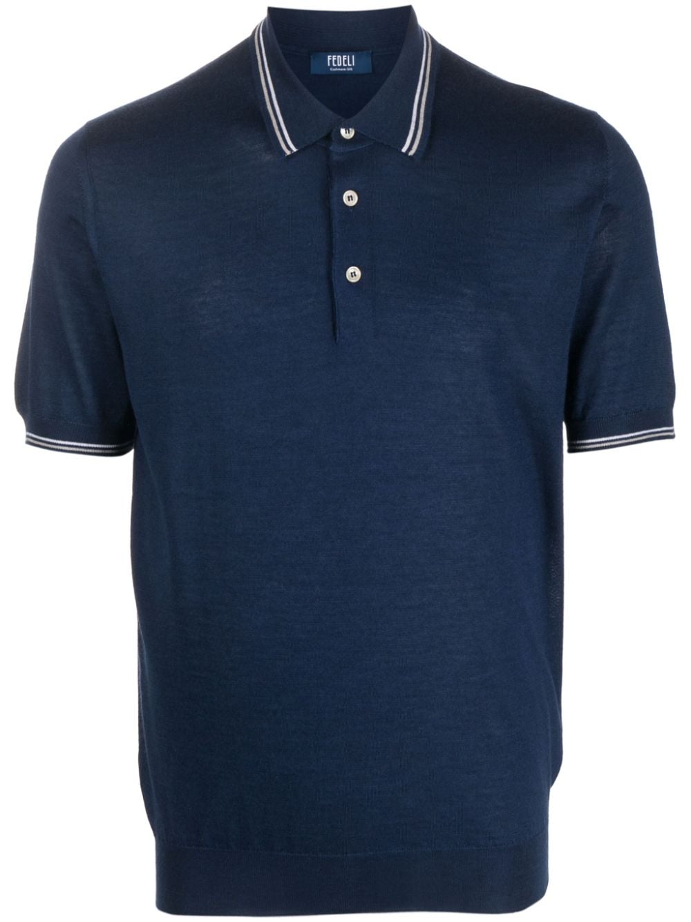 Fedeli Eton short-sleeve polo shirt - Blue von Fedeli