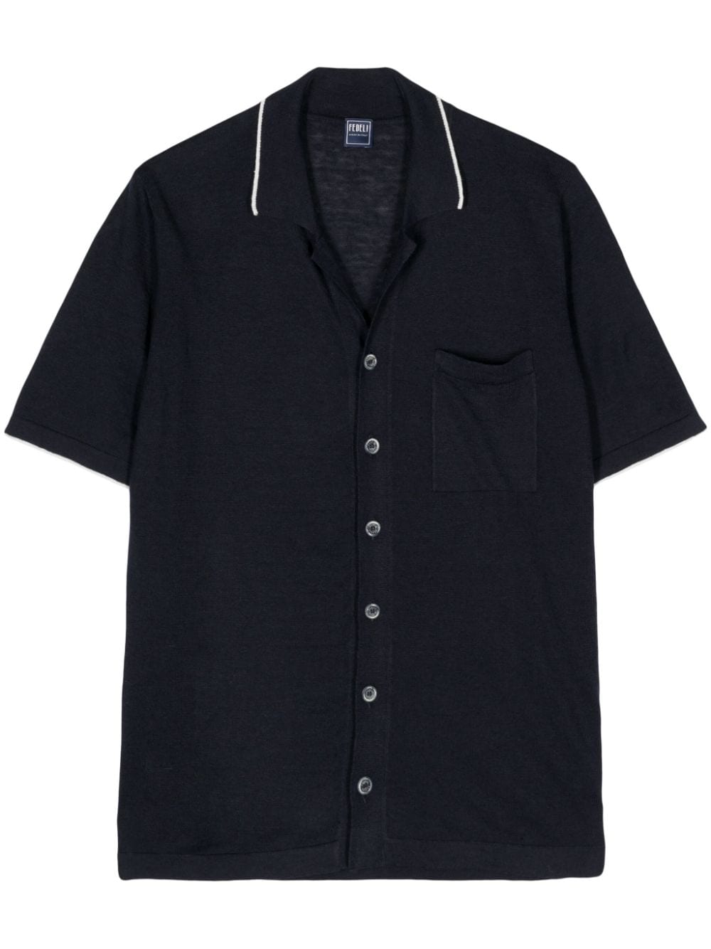 Fedeli Jazz fine-knit shirt - Blue von Fedeli