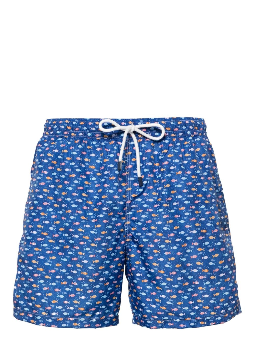 Fedeli Madeira fish-print swim shorts - Blue von Fedeli