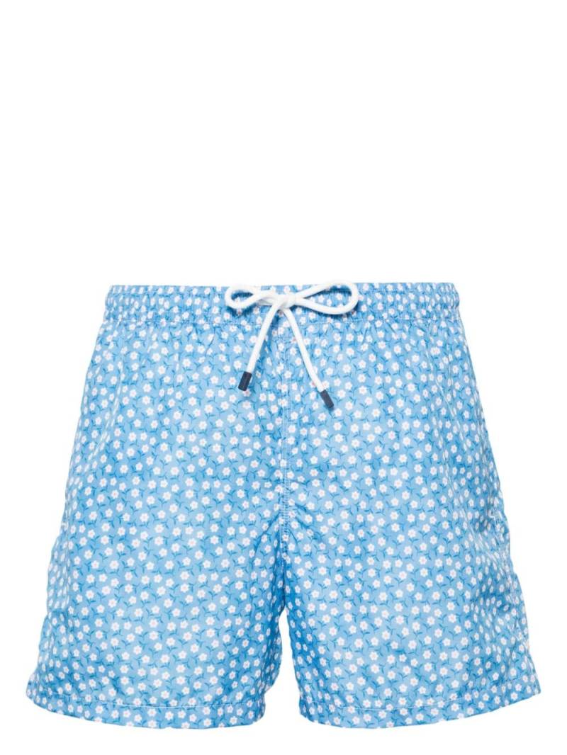 Fedeli Madeira floral-print swim shorts - Blue von Fedeli